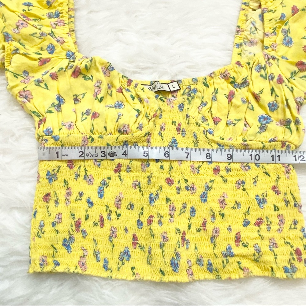 2Bella Yellow Flower Print Blouse - Picture 3 of 7